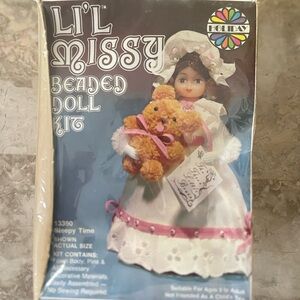 Li'l Missy Beaded Doll Kit with Teddy Bear vintage 1978 unopened
